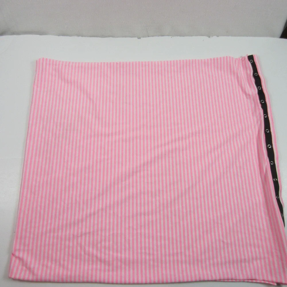 Lululemon Vinyasa Scarf Women OS Luon Light Classic Stripe White Pink Shell Wrap - Picture 2 of 4